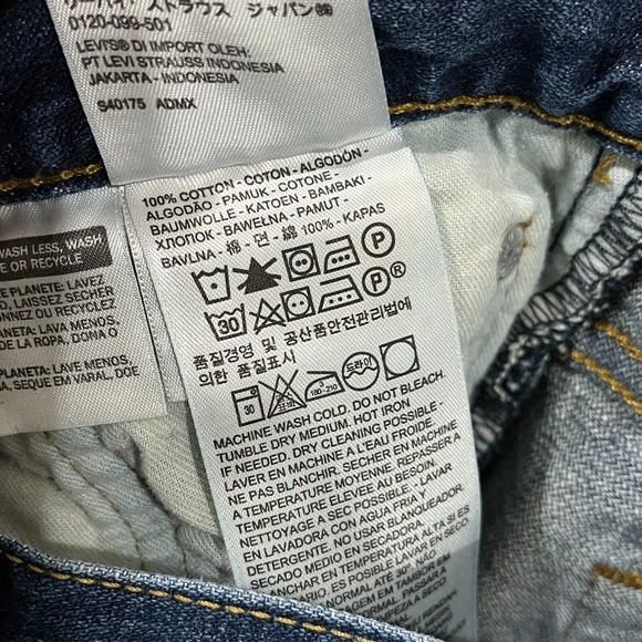 Levis 569 Loose Straight Fit Jeans Mens 34x31 Blue Denim Dark Wash Western Rodeo - Picture 5 of 10